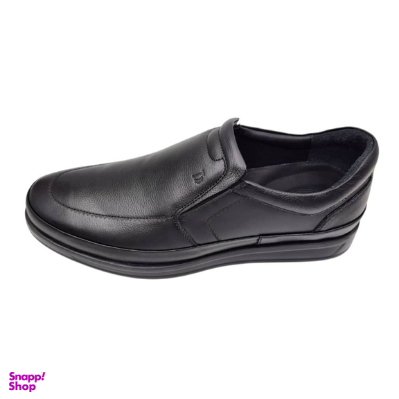 کفش طبی مردانه چرم ریباری مدل T84 رنگ مشکی