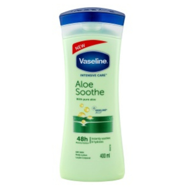لوسیون بدن وازلین مدل Intensive Care Aloe Soothe حجم 400 میلی‌ لیتر