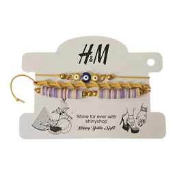 دستبند دخترانه طرح H&M کد 163 بسته 3 عددی