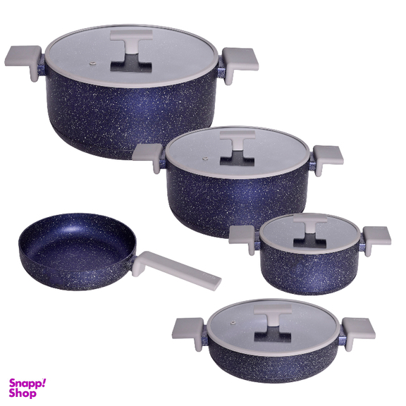 سرویس قابلمه و تابه گرانیتی 9 پارچه پرارین مدل ESTIMA کد 4325