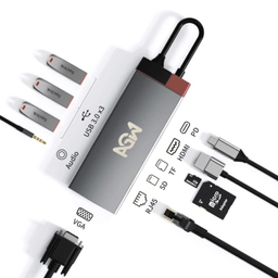 USB هاب 10 پورت Type-C ای جی دبلیو مدل BS10A