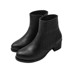 نیم بوت زنانه سیی مدل برلیان خشتی کد 2183.2