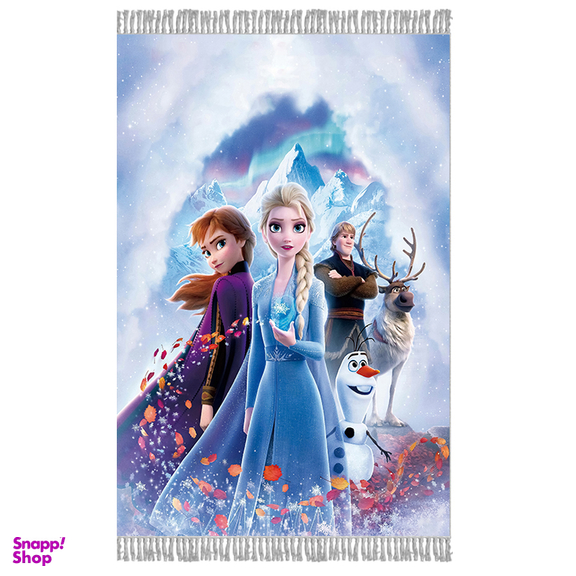 فرش ماشینی چاپی بدون تار و پور هانوکس مدل فروزن کودک کد HAK.118.1