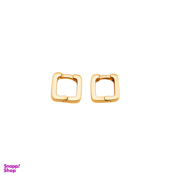 گوشواره کلیپسی طلا 18 عیار زنانه زرلاین مدل مربعی کد E-500053