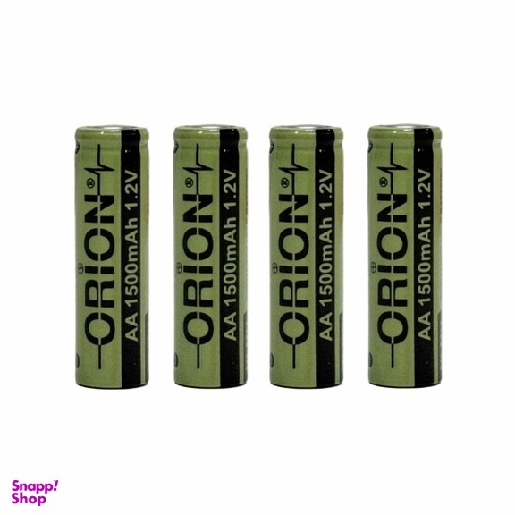 باتری قلمی قابل شارژ سرتخت اوریون مدل AA1500mAh بسته 4 عددی