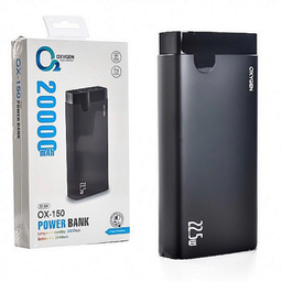 پاوربانک اکسیژن مدل OX-150 ظرفیت 20000 میلی آمپر ساعت