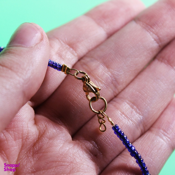 گردنبند زنانه طرح ستاره دریایی مدل دست ساز منجوقی کد 05