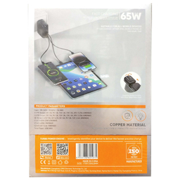 شارژر دیواری الدینیو مدل GaN Super Fast Charger Q366 65W