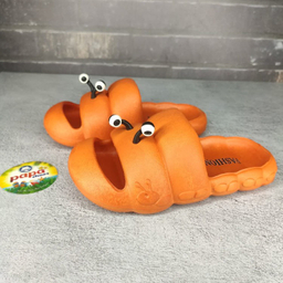 دمپایی دخترانه پاپا مدل حلزونی رنگ نارنجی