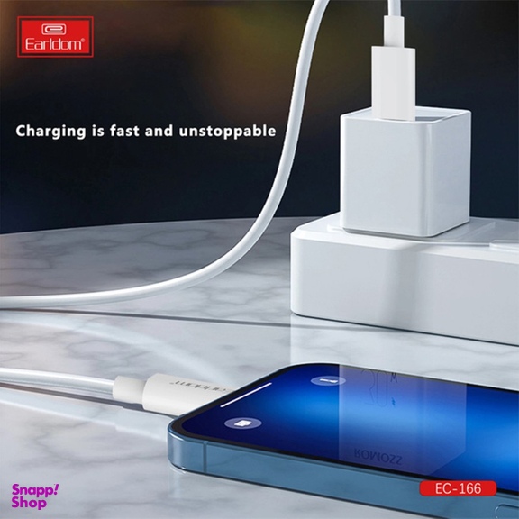 کابل فست شارژ دو سر Type-C ارلدام مدل PD Charging Cable EC-166 طول 1 متر