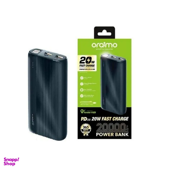 پاوربانک 20 وات اورایمو مدل Traveler 4 Pro PD ظرفیت 20000 میلی آمپر ساعت