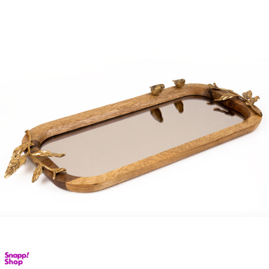 سینی گلدگیش مدل گلدن برد کد GK829507 سایز کوچک