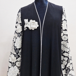 مانتو مجلسی زنانه کد 350 رنگ مشکی