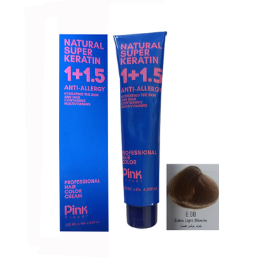 رنگ مو پینک ویژوال شماره 8.00 رنگ بلوند روشن اکسترا حجم 120 میلی لیتر