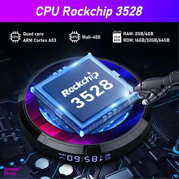 اندروید باکس اچ 96 مدل Max RK3528 4/32GB