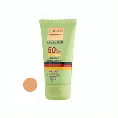 کرم ضد آفتاب رنگی دیفکتو SPF 50 مدل 02 ‌مناسب برای پوست‌های چرب حجم 50 میلی‌ لیتر