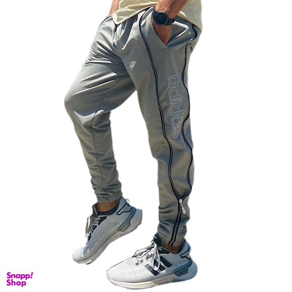 شلوار اسلش مردانه مدل بغل زیپدار کد ADS-LGY رنگ طوسی روشن