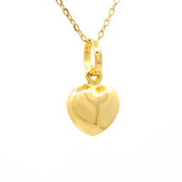 پلاک گردنبند طلا ۷۵۰ عیار زنانه سی دا مهر طرح قلب تپل