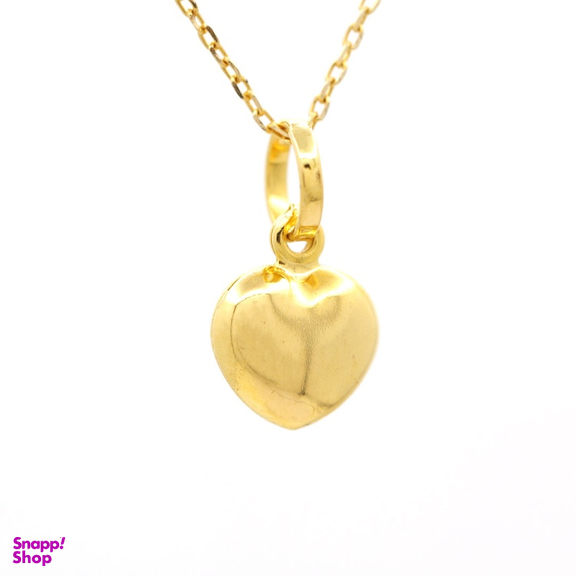 پلاک گردنبند طلا ۷۵۰ عیار زنانه سی دا مهر طرح قلب تپل