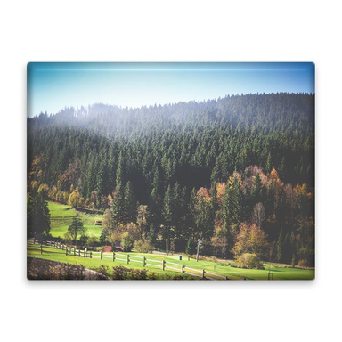 کاشی اطلس آبی طرح منظره درخت و جنگل مدل T1746