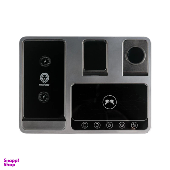 استند شارژر 4 کاره گرین مدل Green Lion 4 in 1 Wireless Charging Station 15W