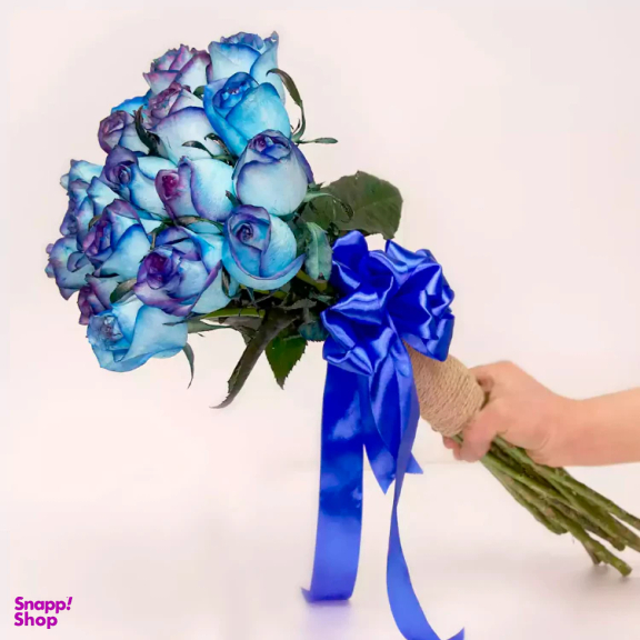 دسته گل رز طبیعی گل باختر کد 21916