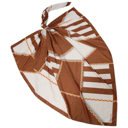 روسری زنانه آنالیا مدل ابریشم دست دوز طرح زنجیری کلاسیک کد ana-2821