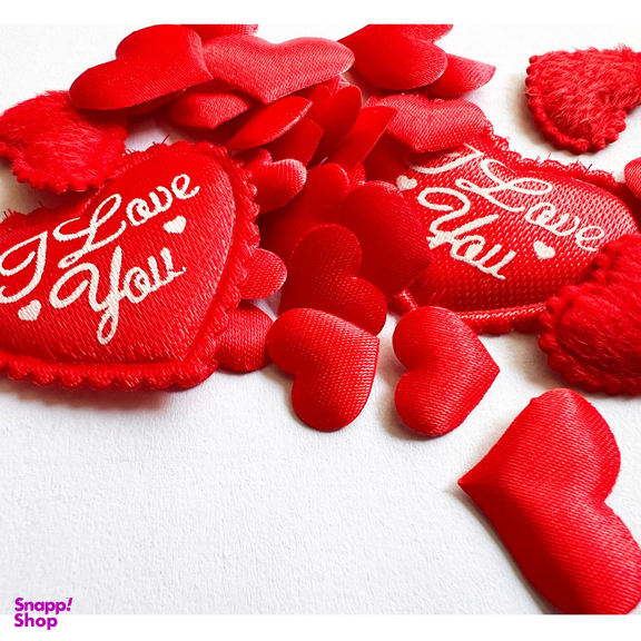 قلب تزئینی طرح میکس مجموعه 50 عددی