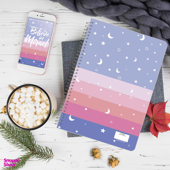 دفتر مشق مستر راد مدل ماه و ستاره طرح فیوری کد 1724