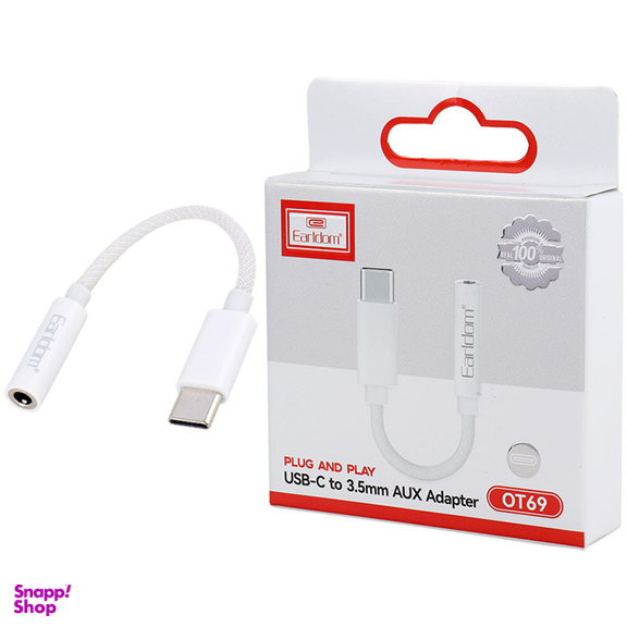 تبدیل USB-C به Jack 3.5mm ارلدام مدل OT69