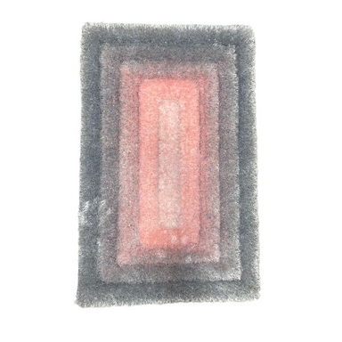 فرش ماشینی بزرگمهر مدل شگی 3D کد 55015 رنگ طوسی نقره ای