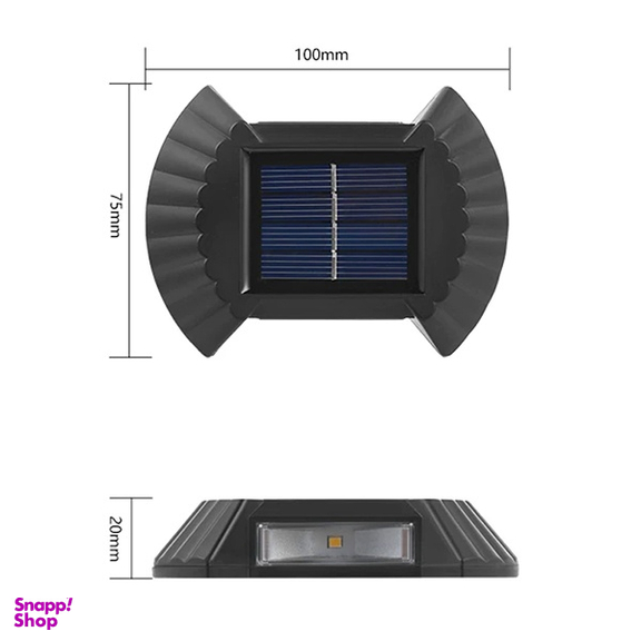 چراغ دیواری خورشیدی مدل دوطرفه پازلی بسته 6 عددی