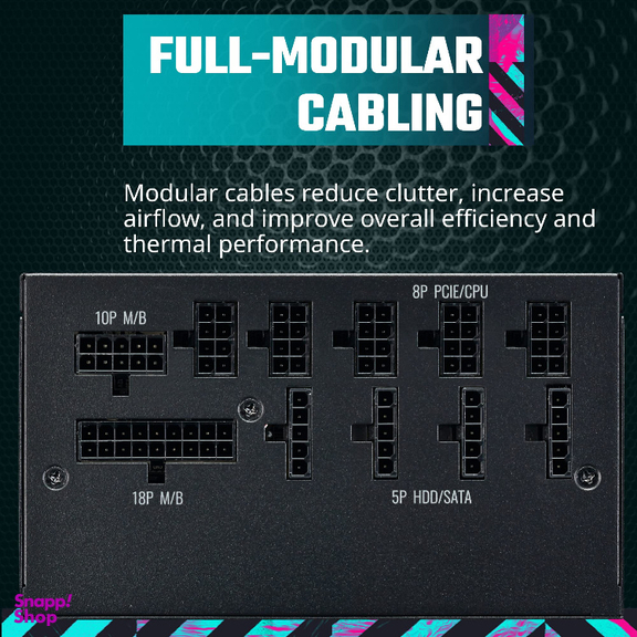 منبع تغذیه کولر مستر مدل MPY-850V-AFBAG V2 FULL MODULAR