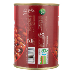 کنسرو لوبیا چیتی با سس گوجه فرنگی بیژن وزن 380 گرم