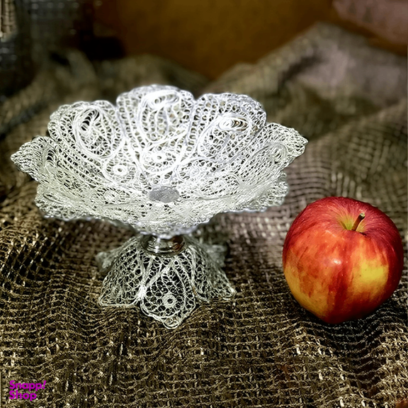 شیرینی خوری ملیله کاری امین نگار مدل هشت پر کد G1