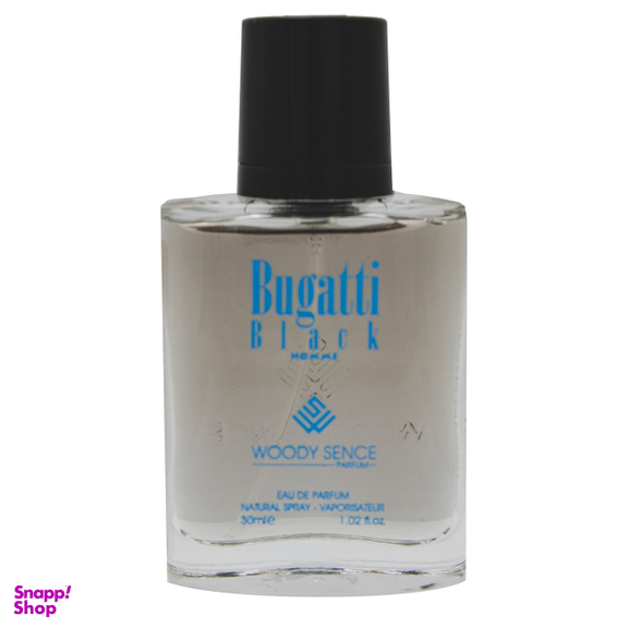 عطر جیبی مردانه وودی سنس مدل Bugatti Black حجم 30 میلی لیتر