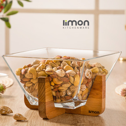 آجیل خوری لیمون مدل پایه چوبی کد 2172