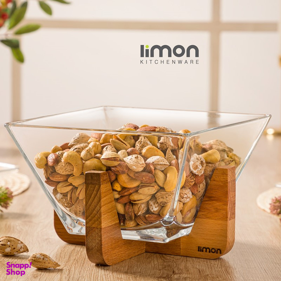 آجیل خوری لیمون مدل پایه چوبی کد 2172