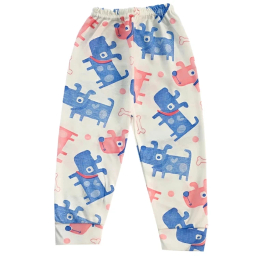 ست تیشرت آستین بلند و شلوار راحتی نوزادی مدل هاپو کد 4161 رنگ سفید