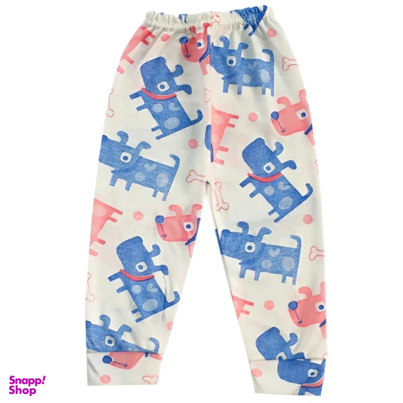 ست تیشرت آستین بلند و شلوار راحتی نوزادی مدل هاپو کد 4161 رنگ سفید