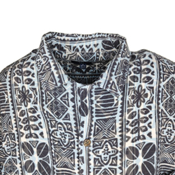 پیراهن مردانه مدل هاوایی رنگ آبی طوسی