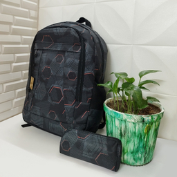 کیف مدرسه رسپینا اسپرت طرح شش ضلعی مدل hexagon با جامدادی