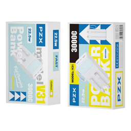 پاوربانک پی زد ایکس مدل V31 Fast Charge 22.5W Cabled ظرفیت 30000 میلی آمپر ساعت
