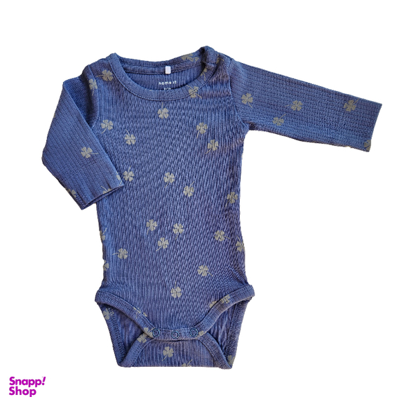 بادی نوزادی نیم ایت طرح برگ شبدر کد 10255 رنگ آبی تیره