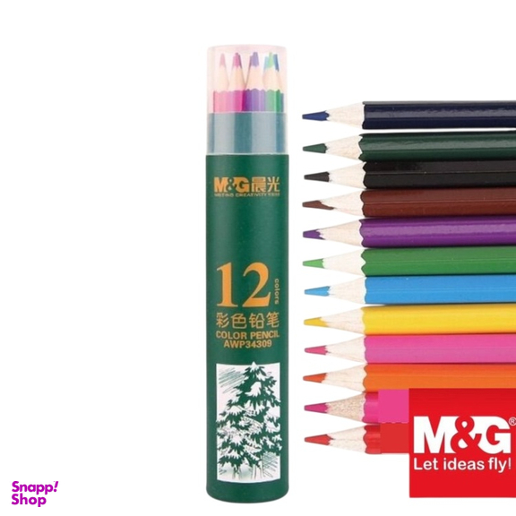 مداد رنگی 12 رنگ ام اند جی کد 12345