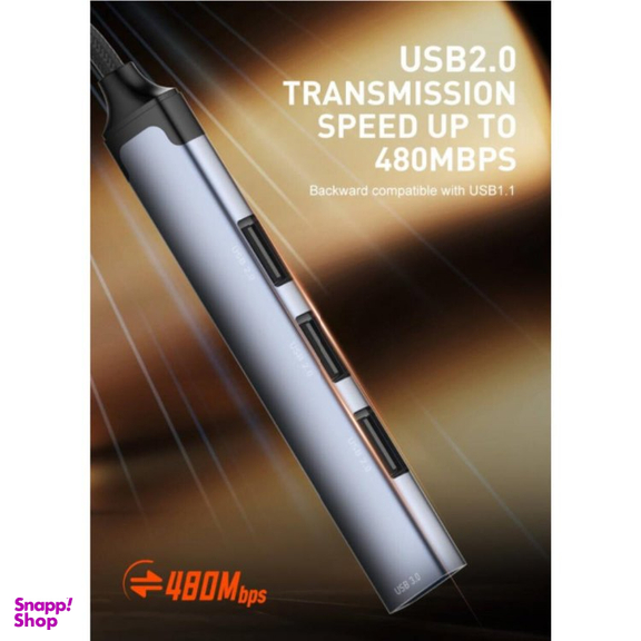 USB هاب 4 پورت USB/Type-C الدینیو مدل DS-64C