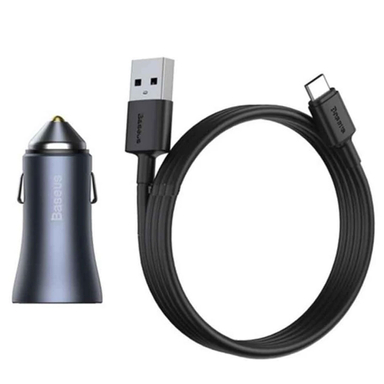 شارژر فندکی بیسوس مدل tzccjd-0g به همراه کابل تبدیل USB-C