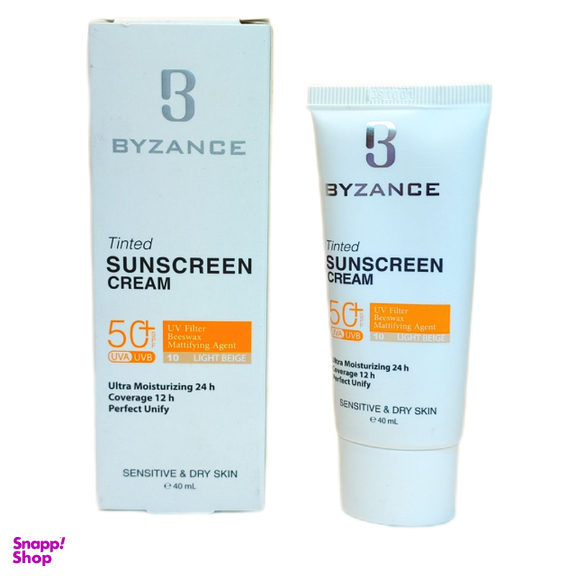 کرم ضد آفتاب بیزانس مدل +SPF50 شماره 10 رنگ بژ طبیعی حجم 40 میلی لیتر