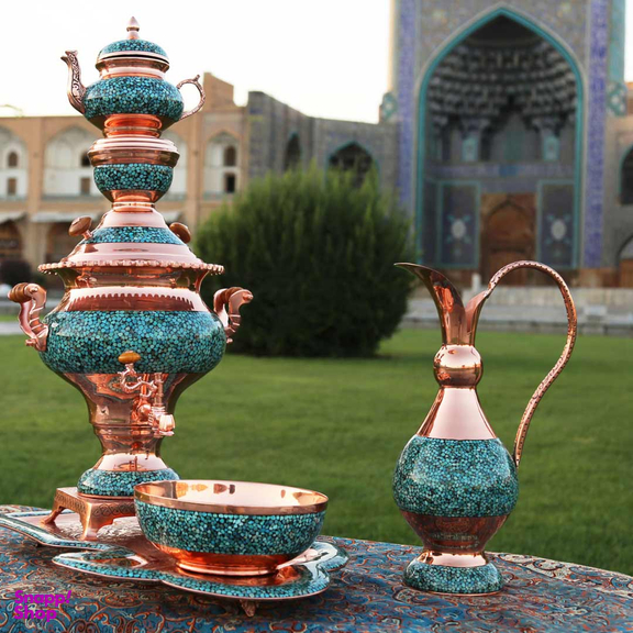 سرویس سماور فیروزه کوب آقاجانی