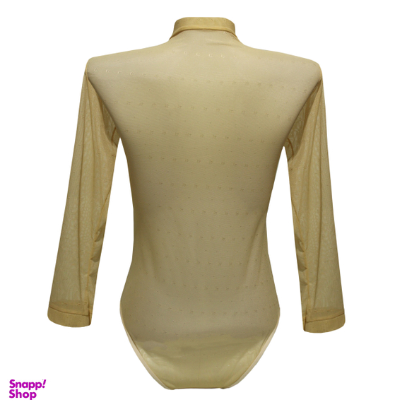 بادی آستین بلند زنانه M-FER_6204 رنگ کرم